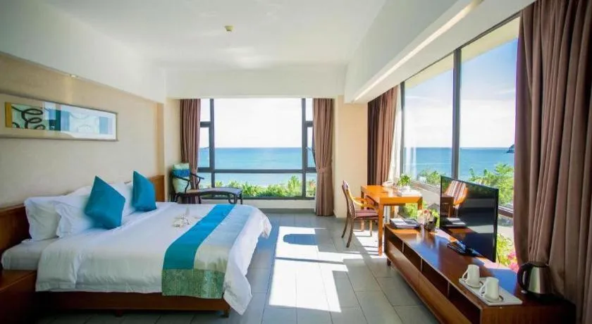 Bed in Sanya Luyi Sea View Hotel