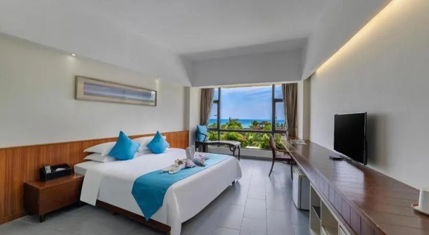Bed in Sanya Luyi Sea View Hotel