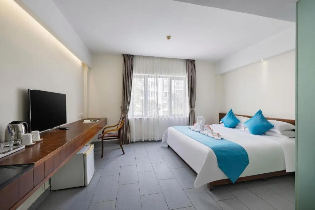 Bed in Sanya Luyi Sea View Hotel