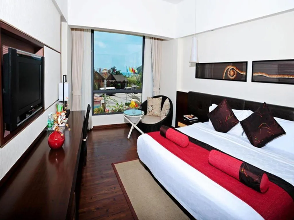 Bed in Sanya Luyi Sea View Hotel