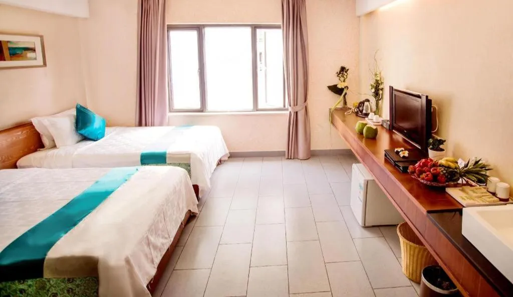 Bed in Sanya Luyi Sea View Hotel