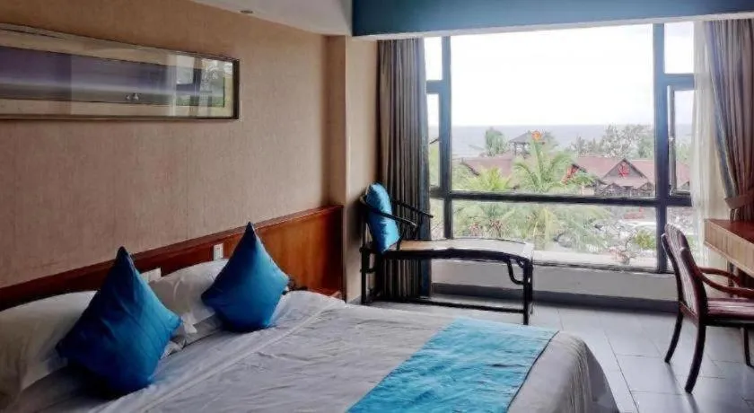 Bed in Sanya Luyi Sea View Hotel