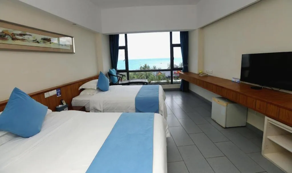 Bed in Sanya Luyi Sea View Hotel