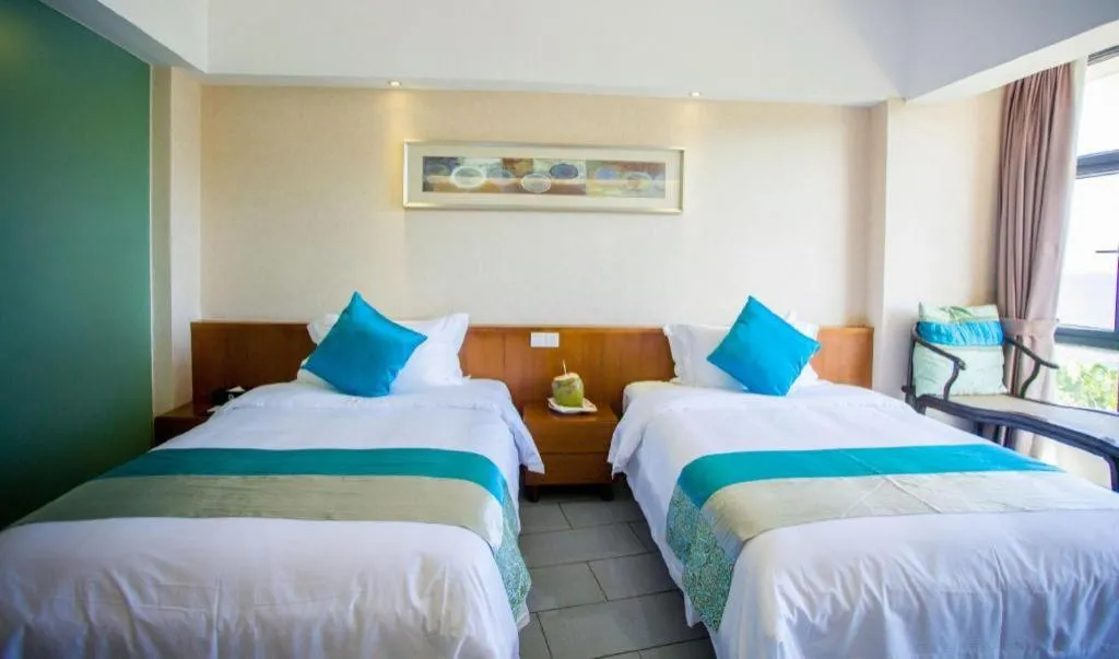 Bed in Sanya Luyi Sea View Hotel