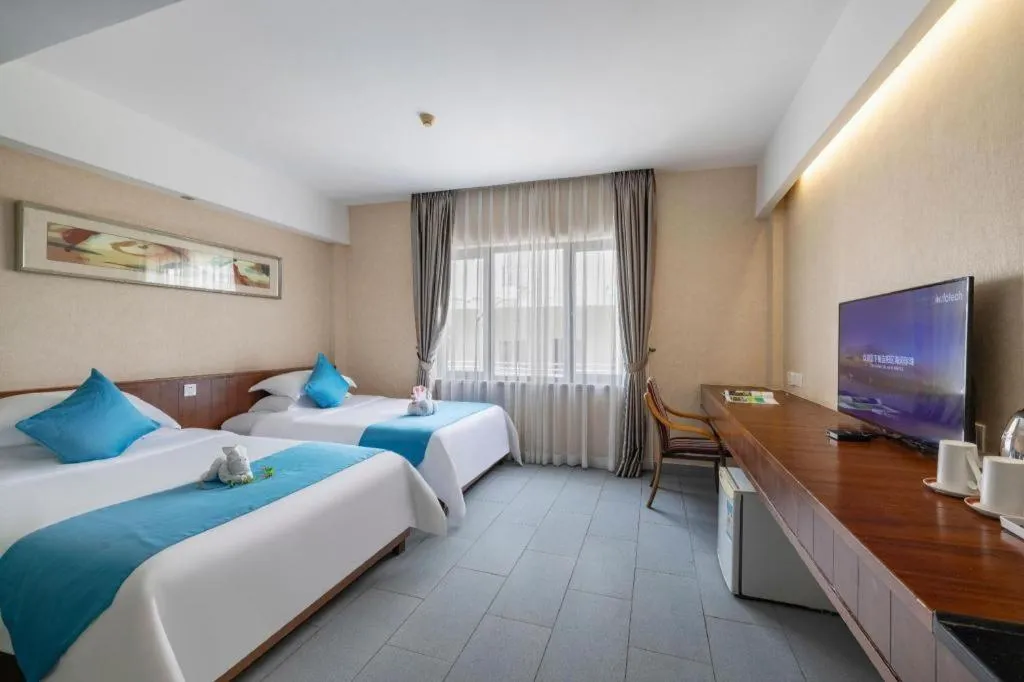 Bed in Sanya Luyi Sea View Hotel