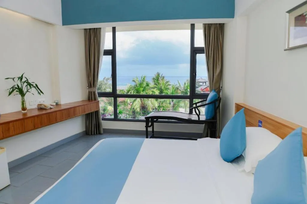 Bed in Sanya Luyi Sea View Hotel