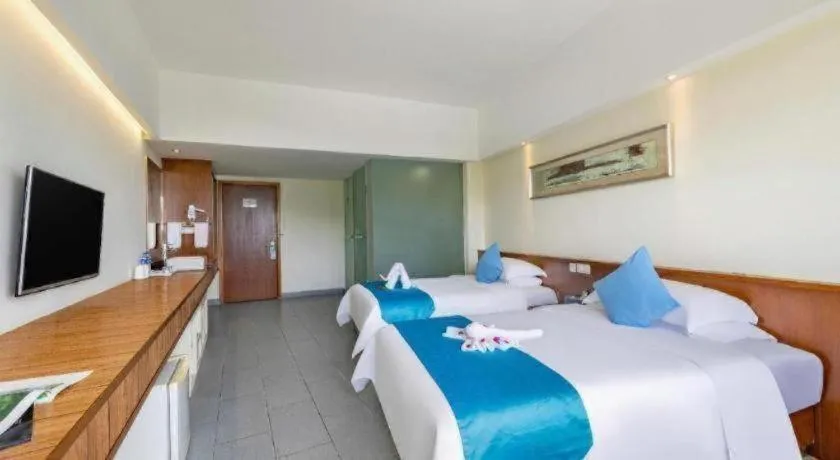 Bed in Sanya Luyi Sea View Hotel