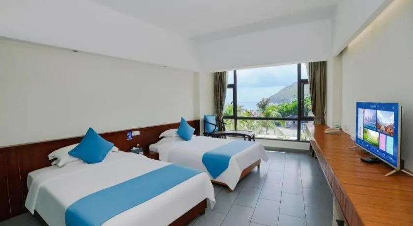 Bed in Sanya Luyi Sea View Hotel