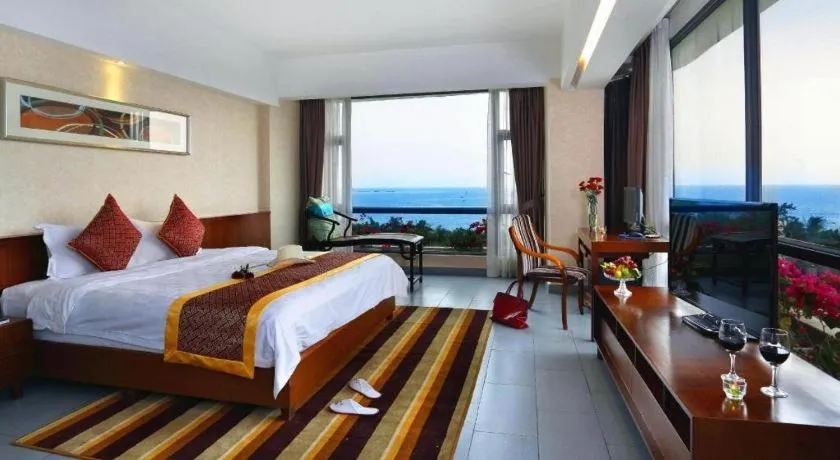 Bed in Sanya Luyi Sea View Hotel