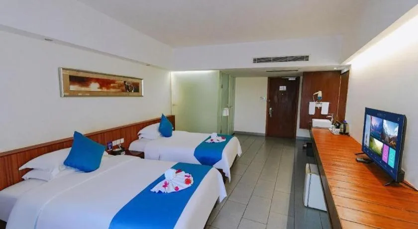 Bed in Sanya Luyi Sea View Hotel
