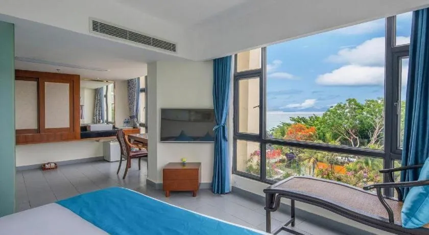 Bed in Sanya Luyi Sea View Hotel