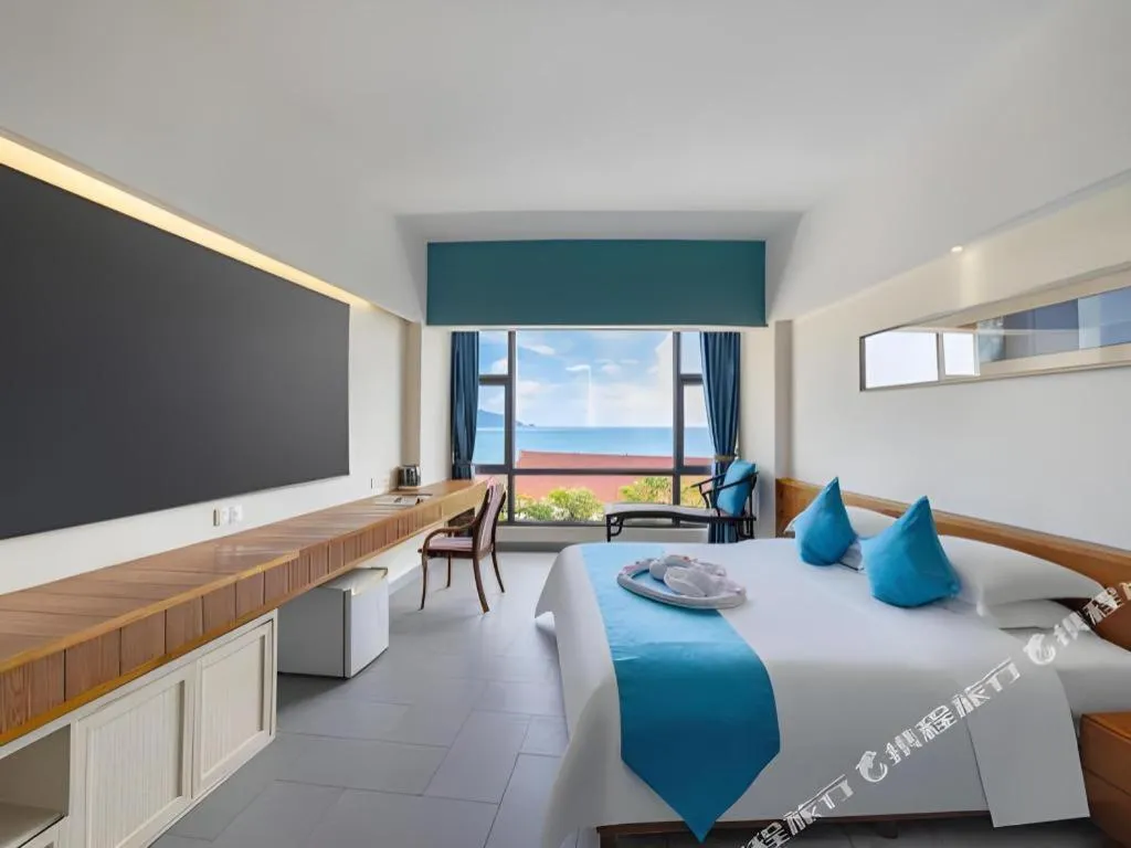 Bed in Sanya Luyi Sea View Hotel