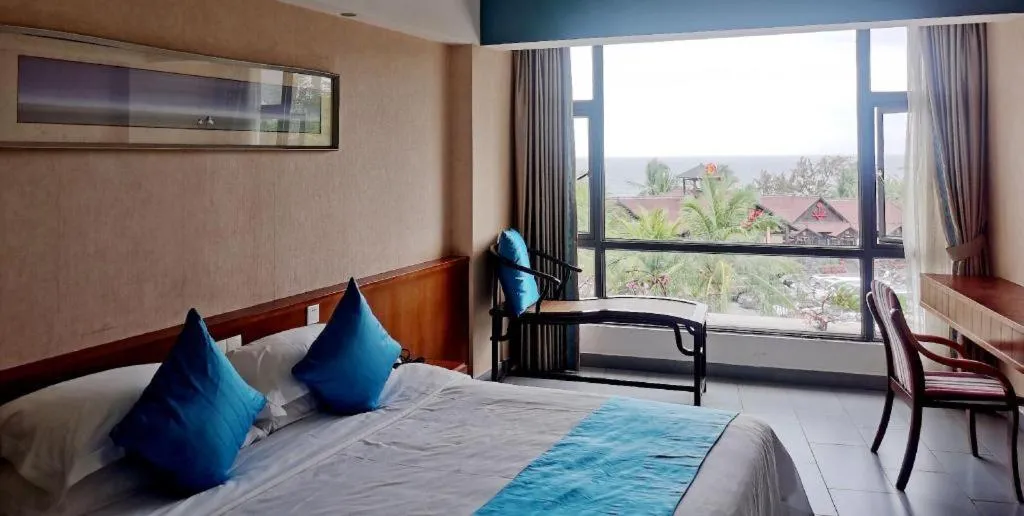 Bed in Sanya Luyi Sea View Hotel