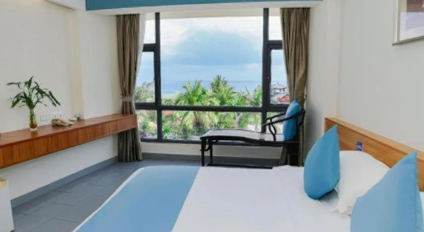 Bed in Sanya Luyi Sea View Hotel