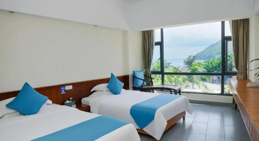 Bed in Sanya Luyi Sea View Hotel