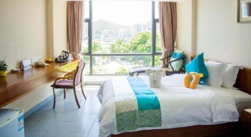 Bed in Sanya Luyi Sea View Hotel