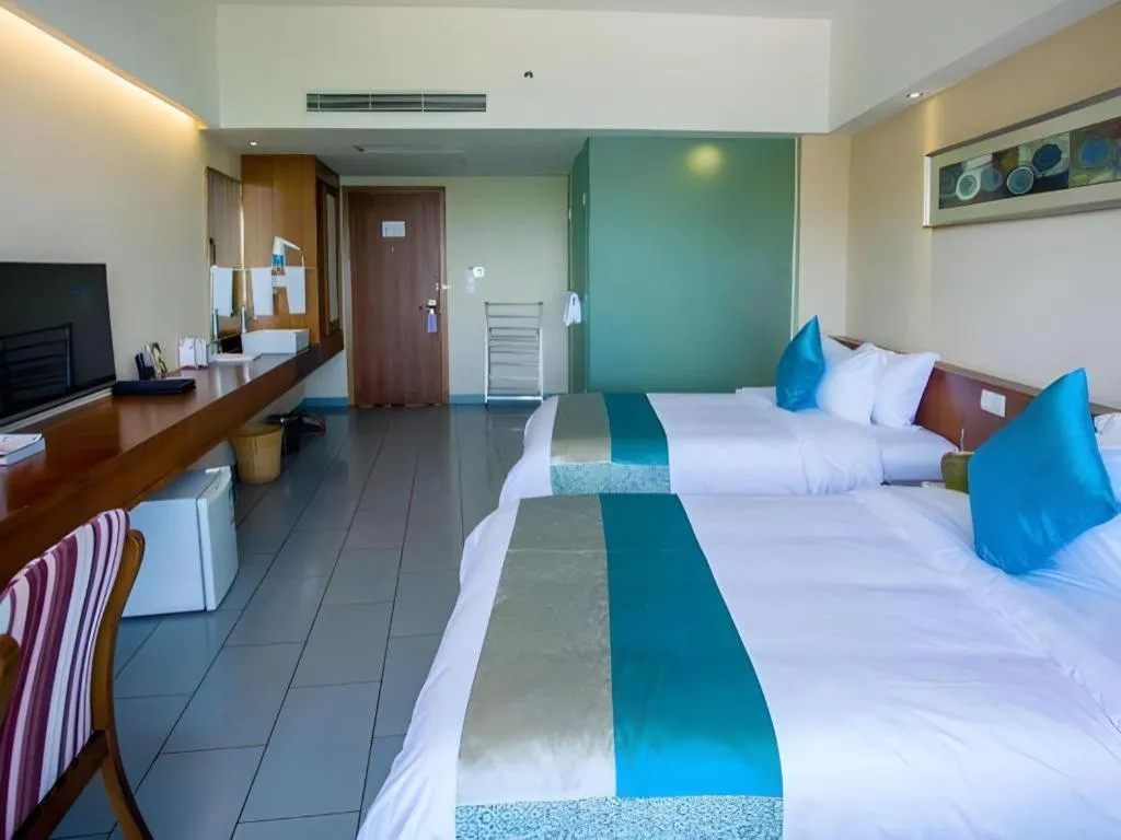 Bed in Sanya Luyi Sea View Hotel