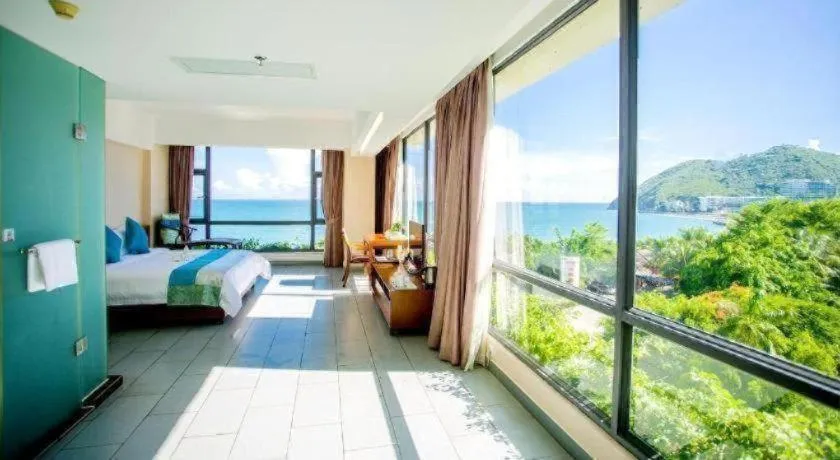 Bed in Sanya Luyi Sea View Hotel