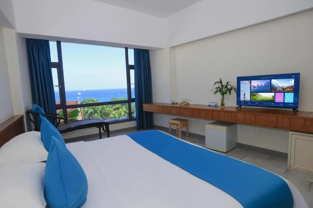 Bed in Sanya Luyi Sea View Hotel