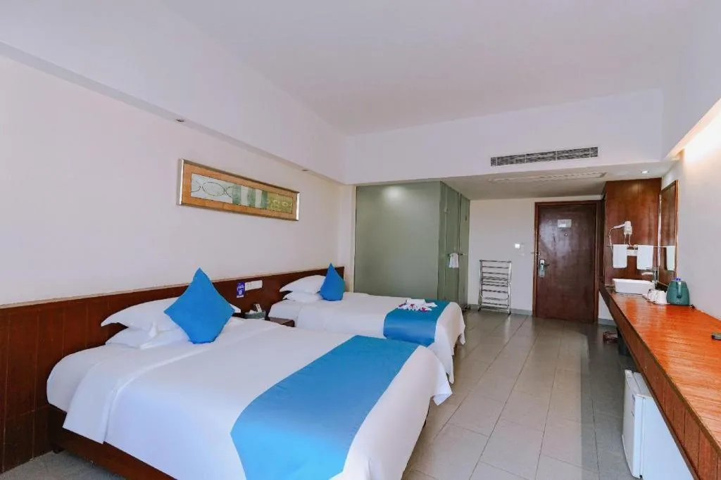 Bed in Sanya Luyi Sea View Hotel