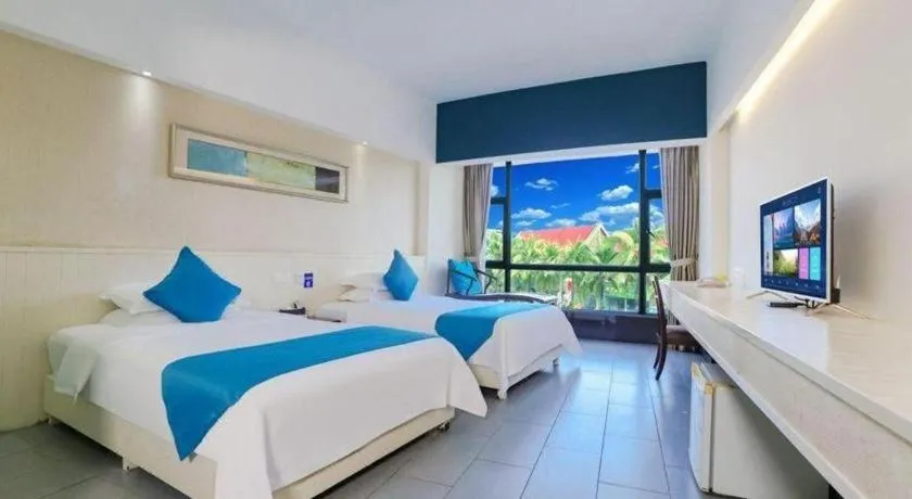 Bed in Sanya Luyi Sea View Hotel