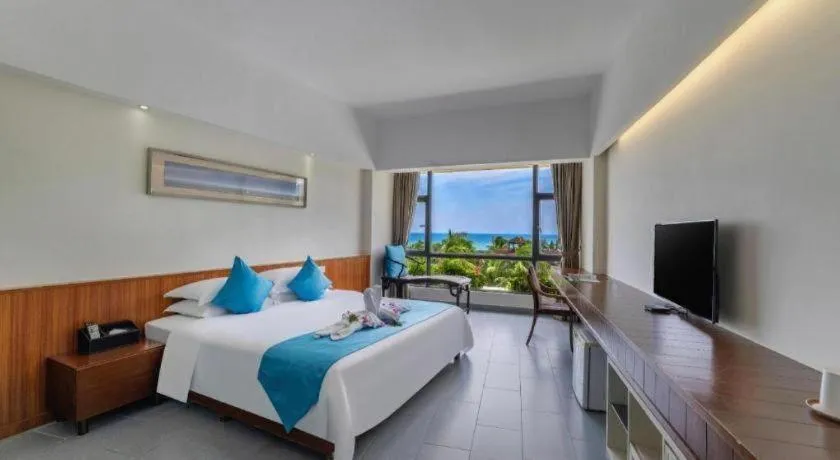 Bed in Sanya Luyi Sea View Hotel