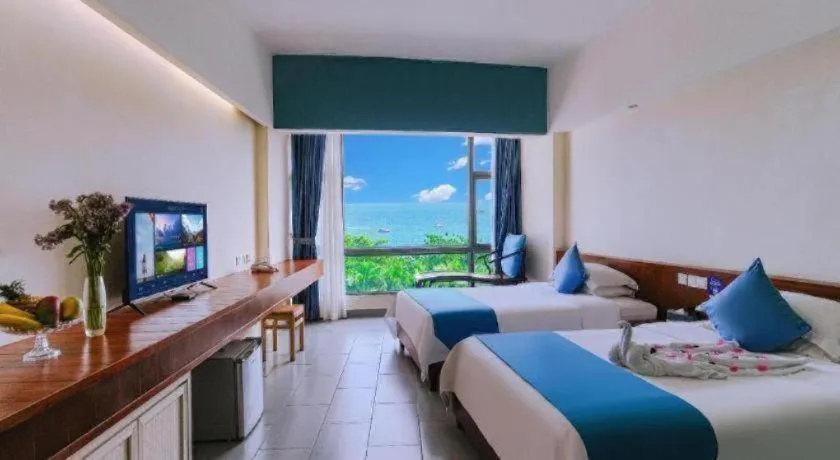 Bed in Sanya Luyi Sea View Hotel