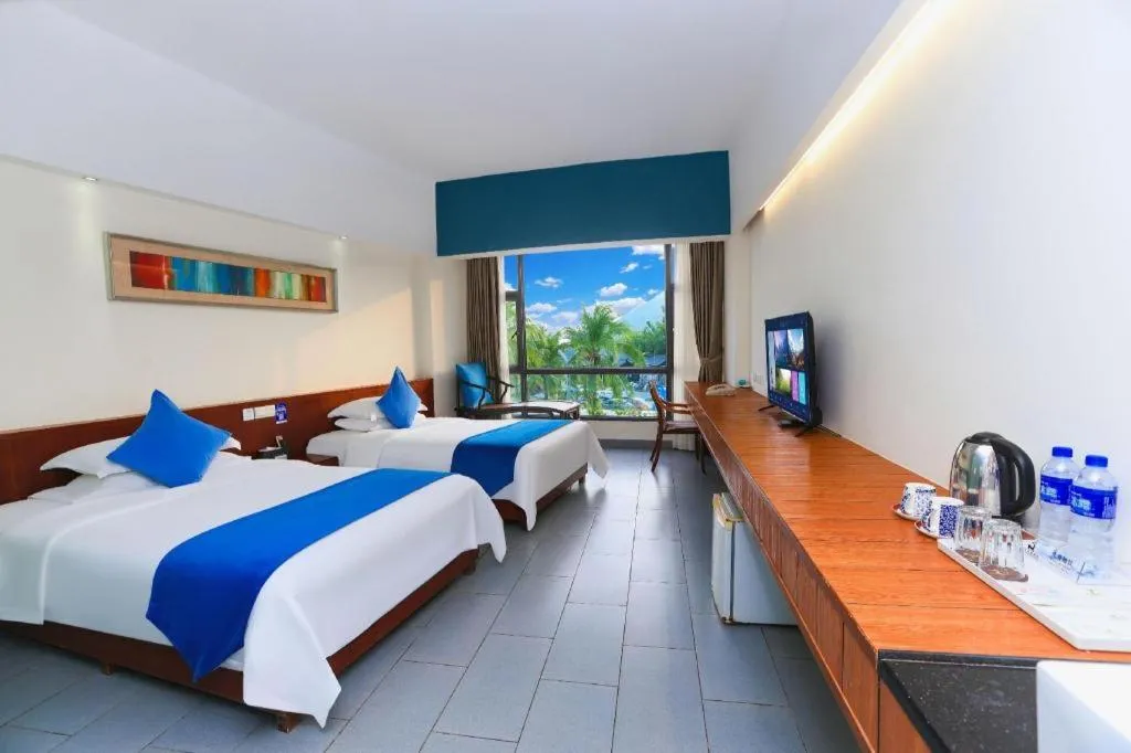 Bed in Sanya Luyi Sea View Hotel