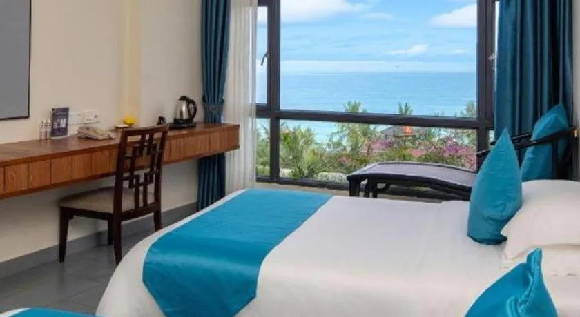 Bed in Sanya Luyi Sea View Hotel