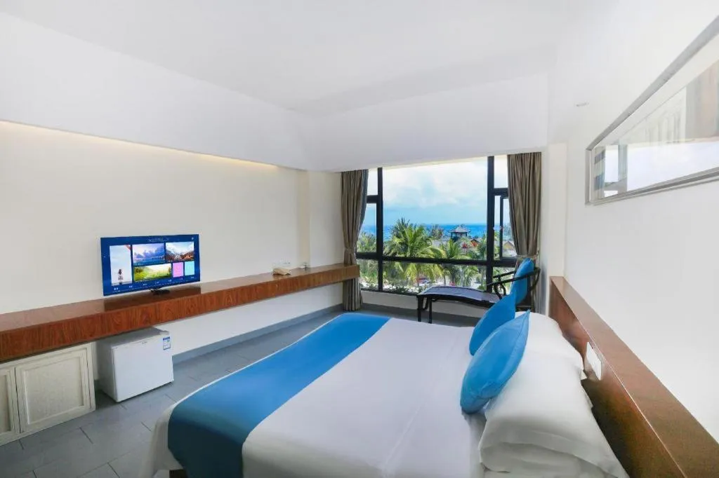 Bed in Sanya Luyi Sea View Hotel