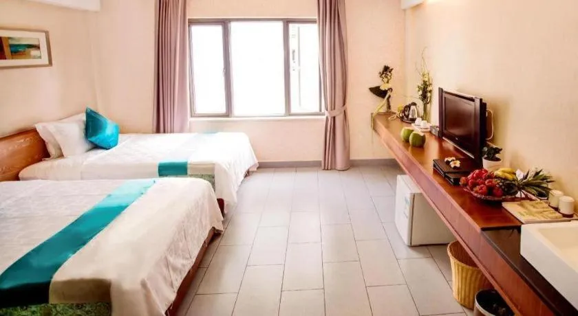 Bed in Sanya Luyi Sea View Hotel