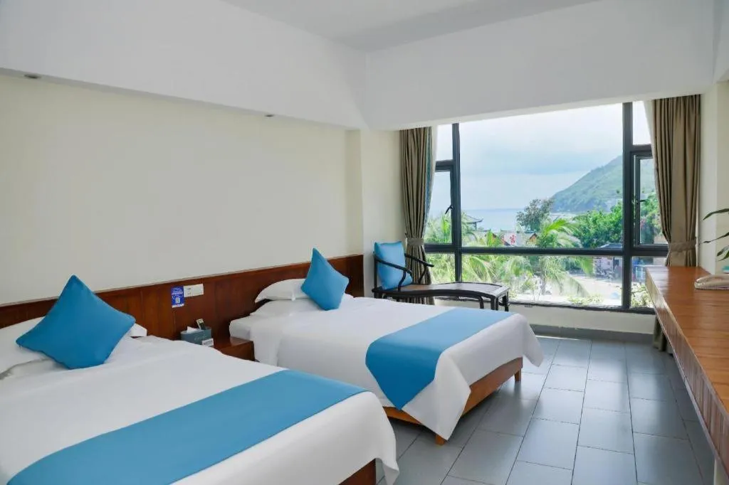 Bed in Sanya Luyi Sea View Hotel