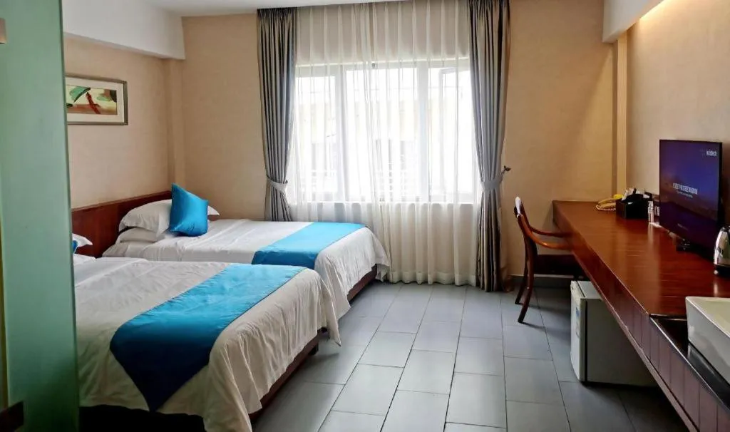 Bed in Sanya Luyi Sea View Hotel