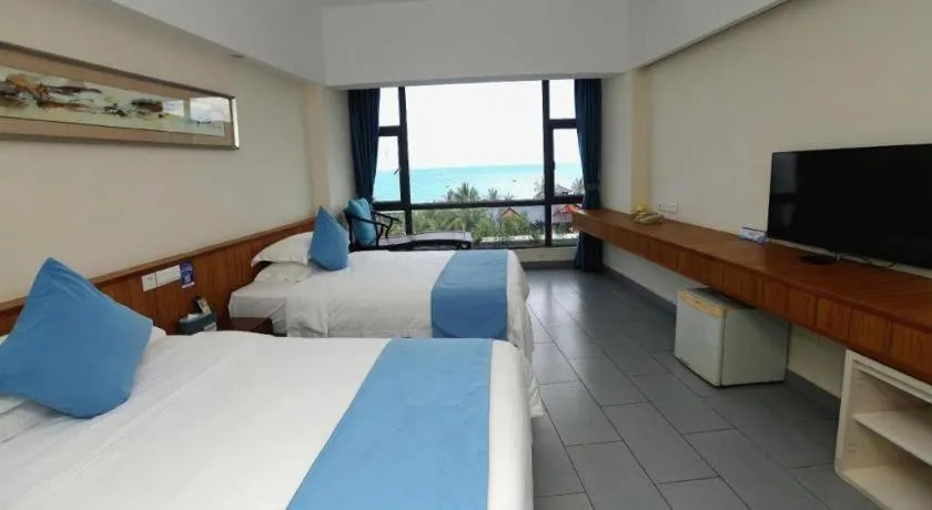 Bed in Sanya Luyi Sea View Hotel