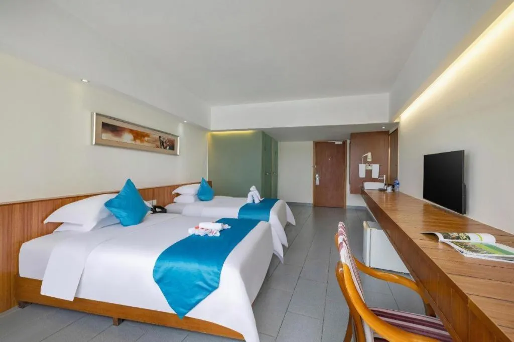 Bed in Sanya Luyi Sea View Hotel