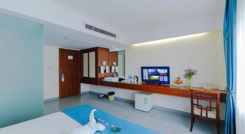 Bed in Sanya Luyi Sea View Hotel