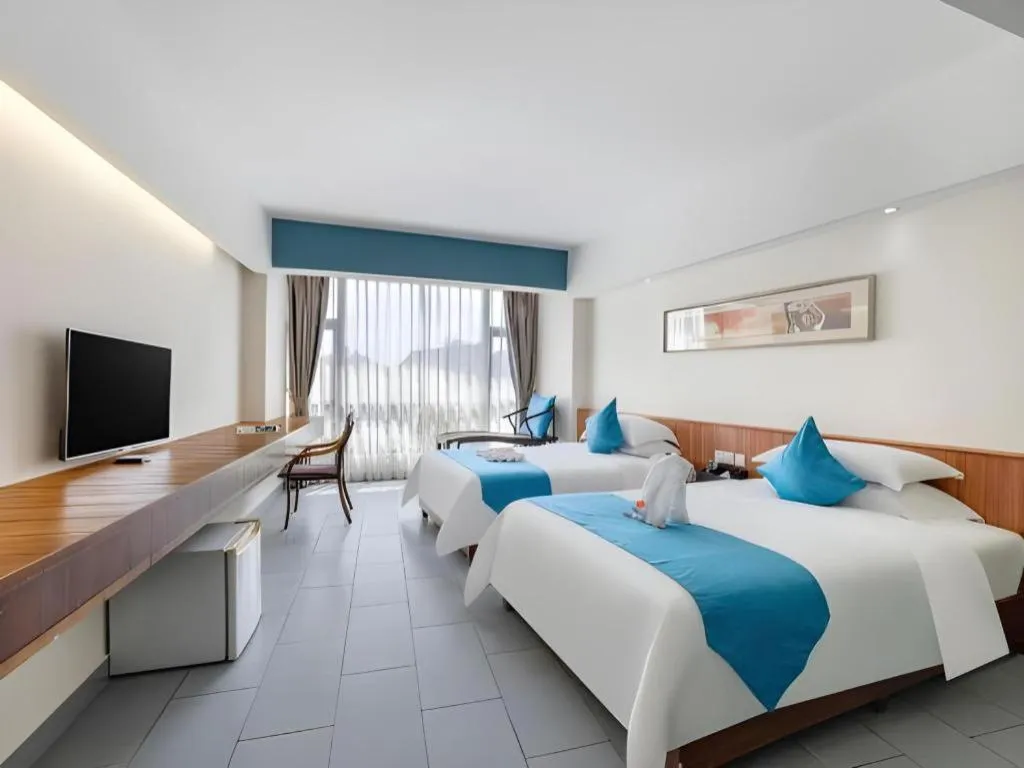 Bed in Sanya Luyi Sea View Hotel