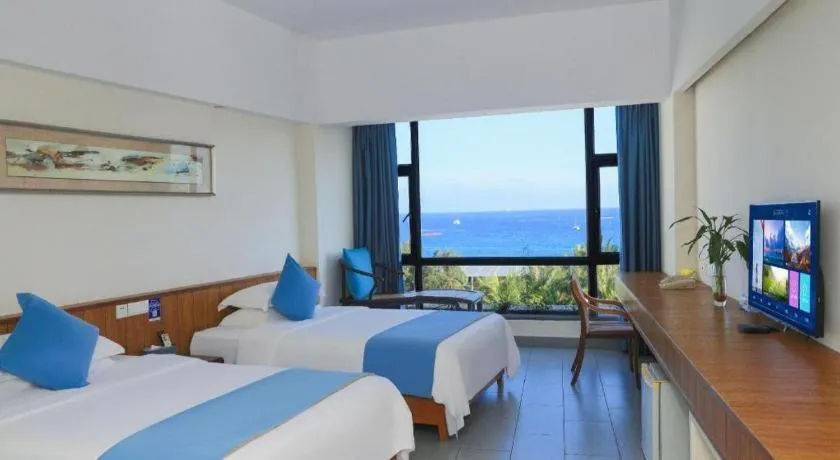 Bed in Sanya Luyi Sea View Hotel