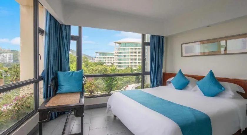 Bed in Sanya Luyi Sea View Hotel