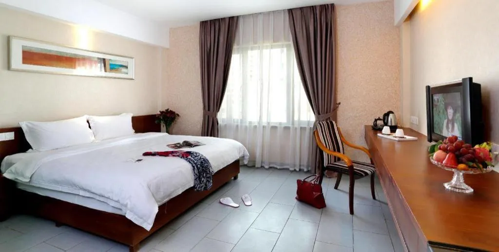 Bed in Sanya Luyi Sea View Hotel