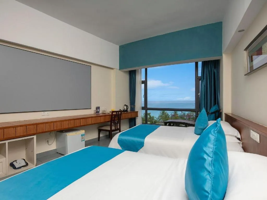 Bed in Sanya Luyi Sea View Hotel