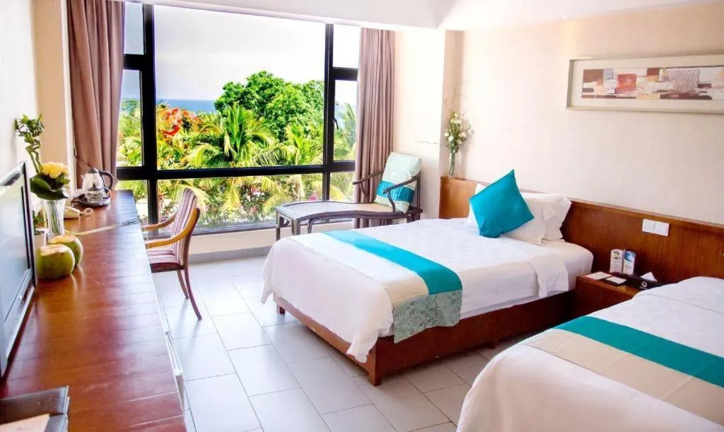 Bed in Sanya Luyi Sea View Hotel