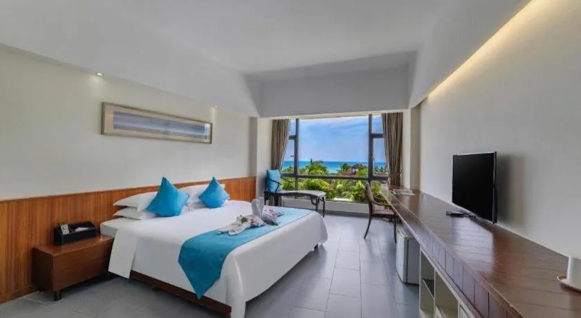 Bed in Sanya Luyi Sea View Hotel