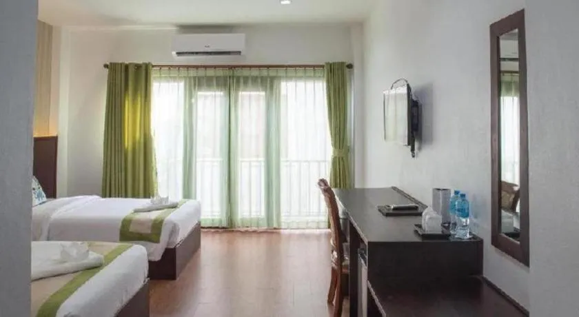 Bed in Saysamphanh Hotel