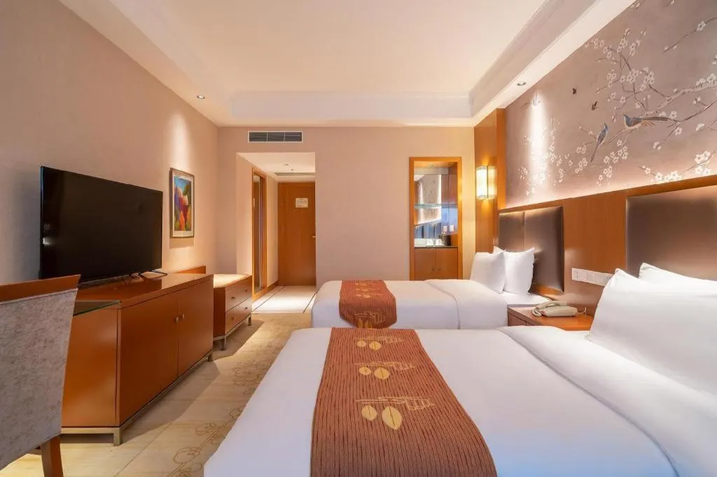 Bed in Qingdao Blue Horizon Hotel Huangdao