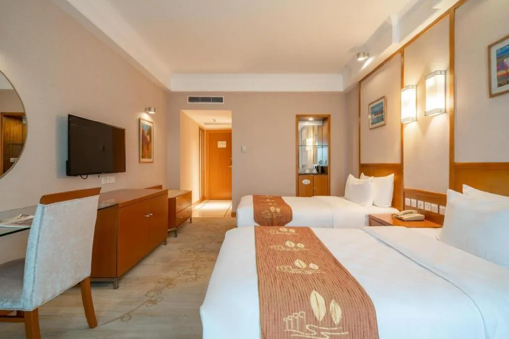 Bed in Qingdao Blue Horizon Hotel Huangdao