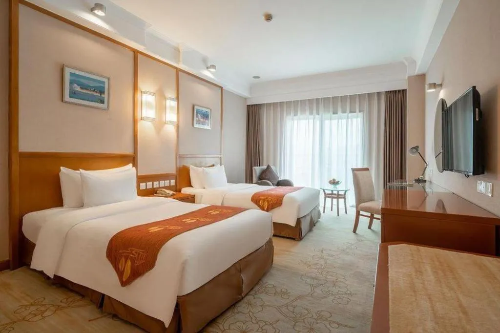 Bed in Qingdao Blue Horizon Hotel Huangdao