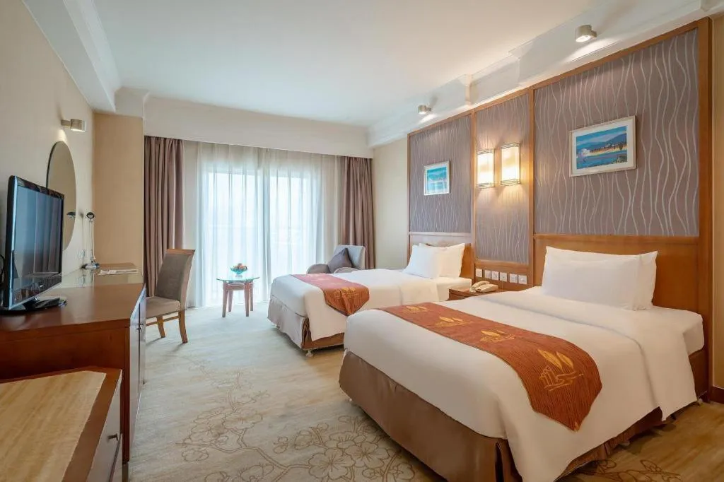 Bed in Qingdao Blue Horizon Hotel Huangdao