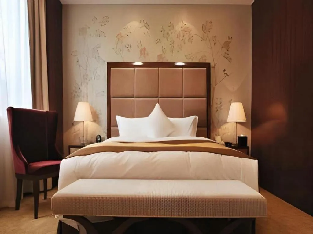 Bed in Yangzhou Hentique Huijin Resort Hotel