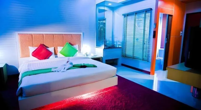 Bed in V-One Hotel Korat